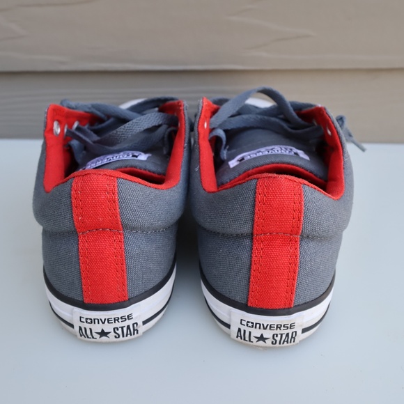Converse Chuck Taylor All Star Low Top Gray Red Youth Size 5 - Picture 4 of 9